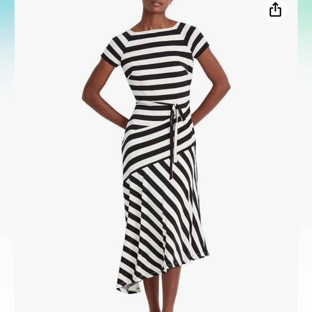 NWOT Ralph Lauren MIDI faux wrap dress